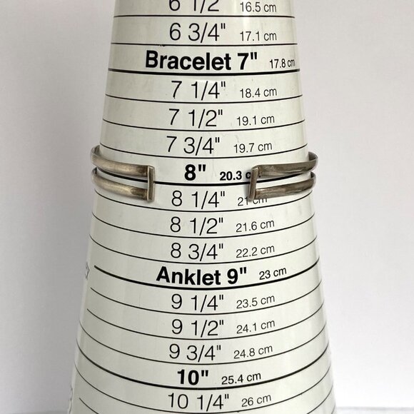 Sterling Silver 925 Large Oval Green Chalcedony Split Band Cuff Bracelet Sz 8" - Picture 10 of 16